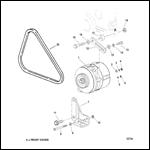 Alternator and Mounting Hardware