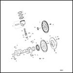 CRANKSHAFT, PISTONS AND CONNECTING RODS