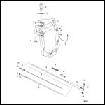 Transom Plate and Shift Cable