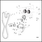 Engine Components (Drive Belt) (0M956534 Thru 0M958746)