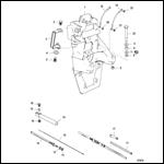 Transom Plate and Shift Cable