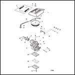 CARBURETOR AND THROTTLE LINKAGE (2 BARREL)