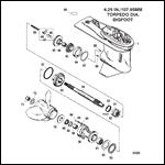 Gear Housing Propeller Shaft - 2.31:1 Gear Ratio