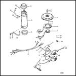 FLYWHEEL STARTER MOTOR AND IGNITION COILS