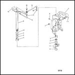 SWIVEL BRACKET (POWER TRIM)(0C159199 AND BELOW)