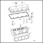 CYLINDER HEAD AND ROCKER COVER (454 MAGNUM)