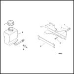 OIL RESERVOIR BOTTLE AND BRACKET