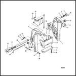 TRANSOM BRACKET (50/60)(S/N: 0D181999 AND BELOW)