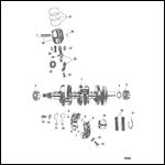 CRANKSHAFT, PISTONS AND CONNECTING RODS