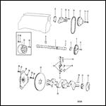 CRANKSHAFT, CAMSHAFT, WATER PUMP (140-3.0L/181 CID)