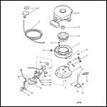 RECOIL STARTER AND FLYWHEEL