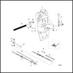 TRANSOM PLATE AND SHIFT CABLE