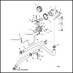 WASTEGATE AND EXHAUST ELBOW (STERN DRIVE)