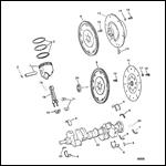 CRANKSHAFT AND PISTONS AND CONN ROD ASSY