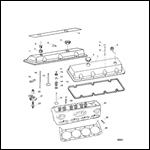 CYLINDER HEAD AND ROCKER COVER (0F615828 thru 0F877642)