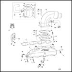 EXHAUST MANIFOLD (W/O WATER RAIL), ELBOW, AND RISER