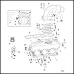 EXHAUST MANIFOLD (W/ WATER RAIL), ELBOW, AND RISER