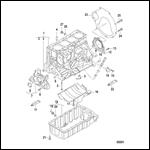 CYLINDER BLOCK w/ Pistons and Oil Sump