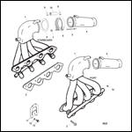 Exhaust Header (Design I) 90 Deg, 1 Inch Water Outlet