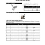 Mercury Racing Propeller Charts P795