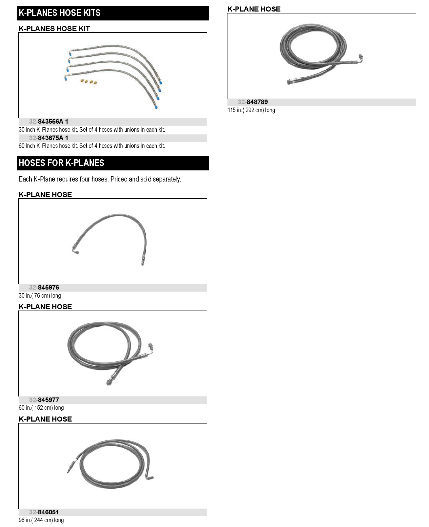 HOSE KIT-30 INCH