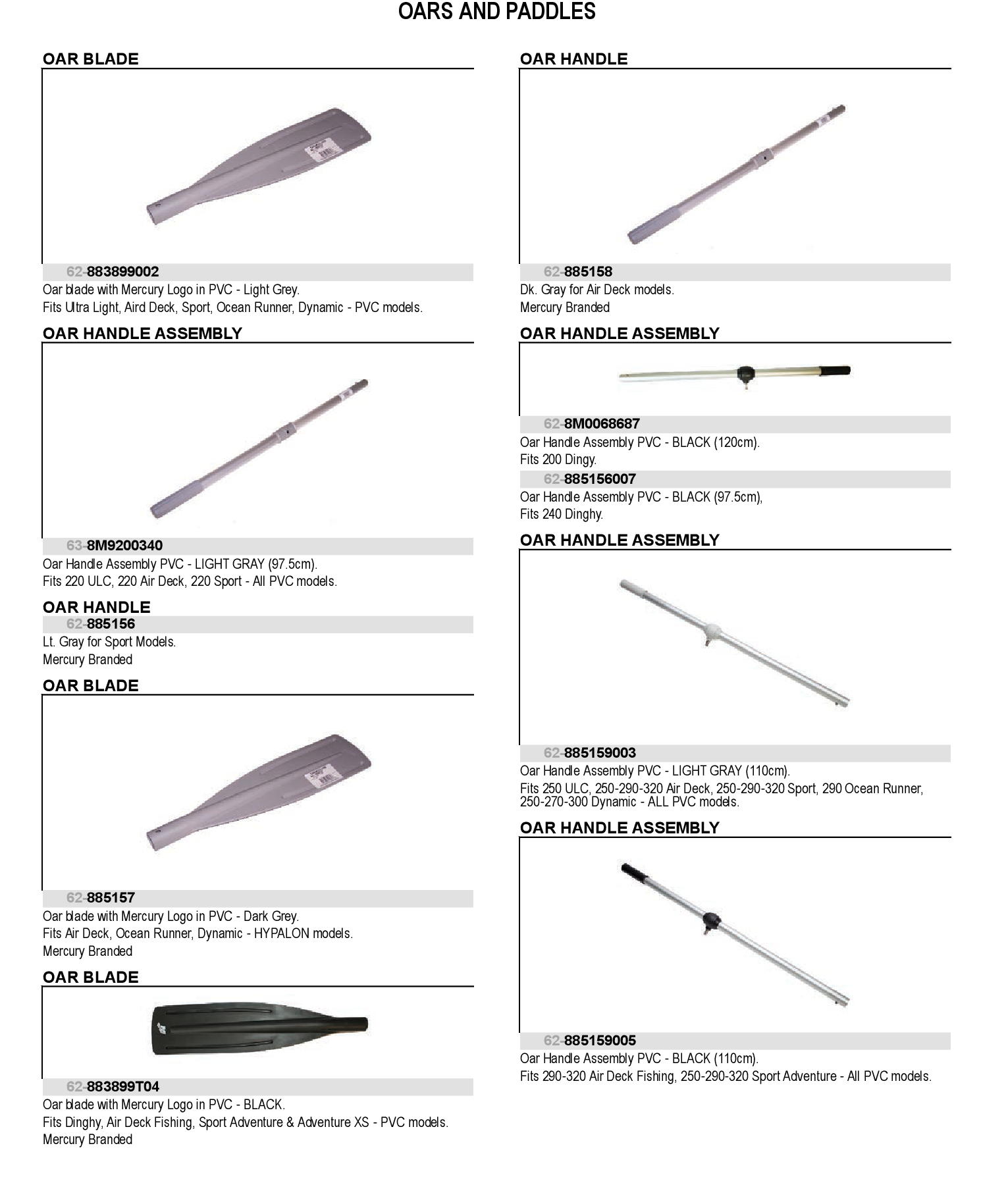 OAR HANDLE ASSY