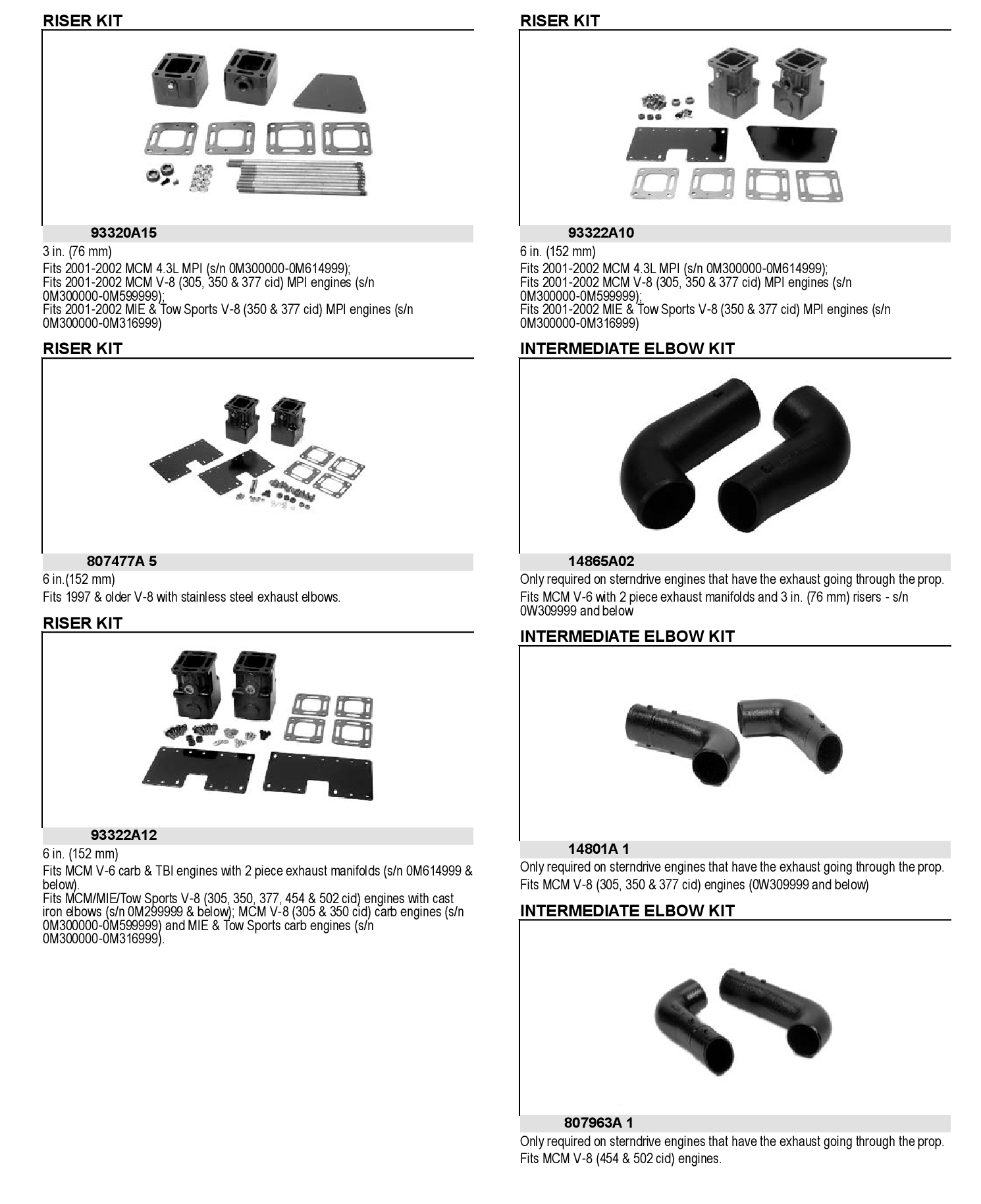 RISER KIT-3 INCH