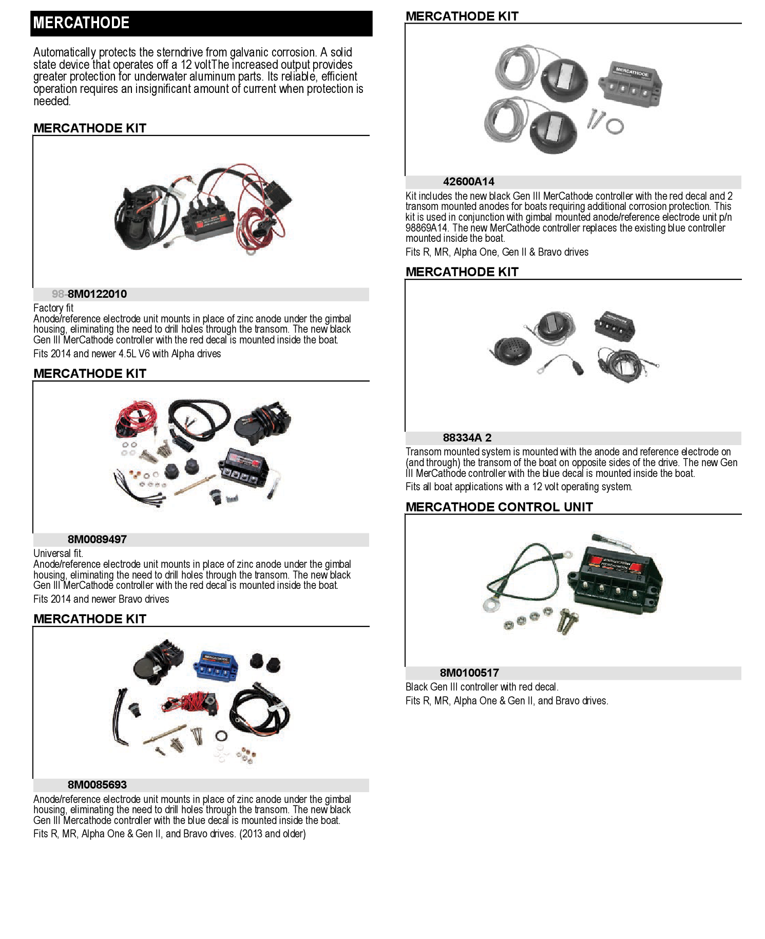 MERCATHODE KIT