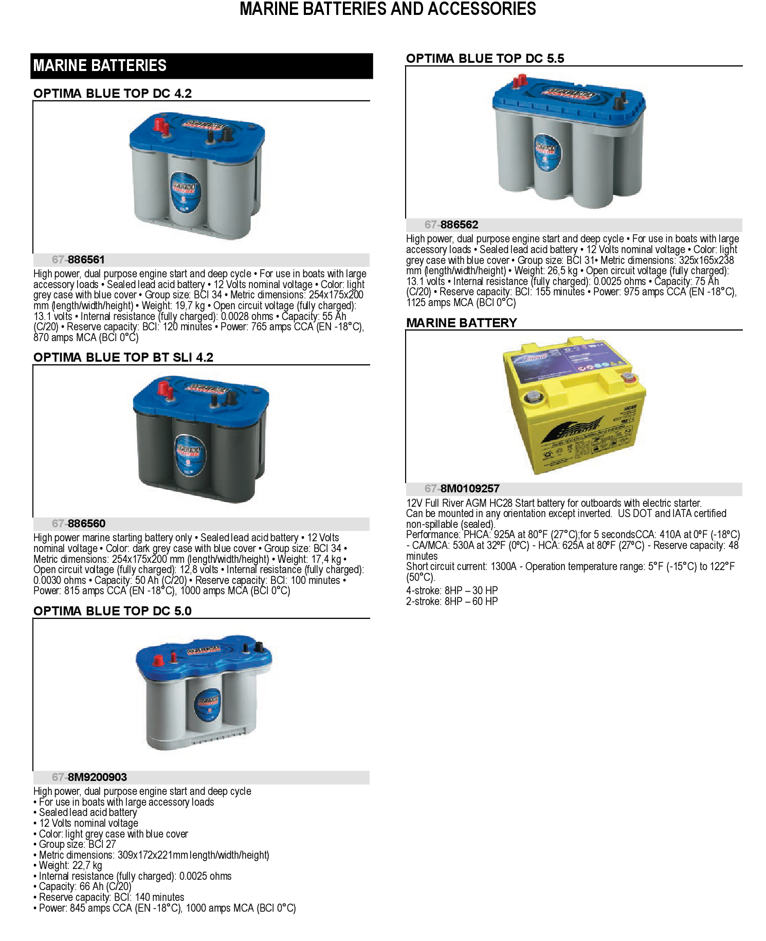 DEEP CYC BATTERY 4.2L