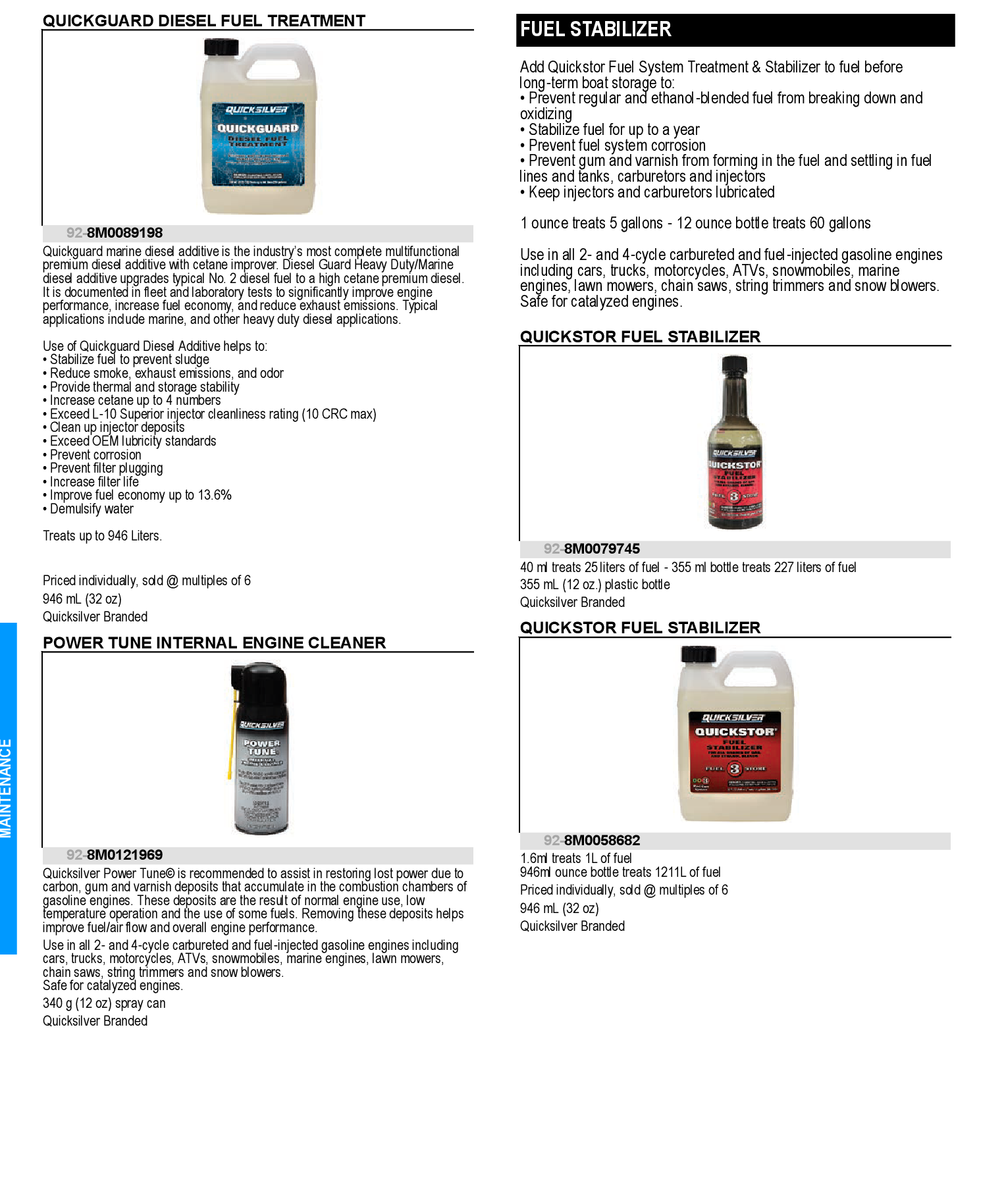 QUICKSTOR FUEL STABILIZER LQ