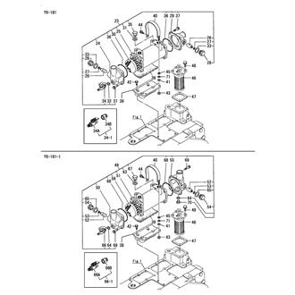 FIG 10. LUB. OIL COOLER & FILTER(YX-181/YX-181-1)