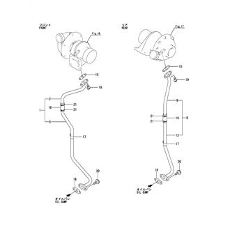 FIG 107. (27E)LUB. OIL PIPE(TURBINE OUTLET)(YANMAR INSPECTION SPEC.)