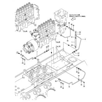 FIG 60. LUB. OIL PIPE(FUEL INJECTION PUMP)(HYDRAULIC GOVERNOR SPEC.)(TO E04042)