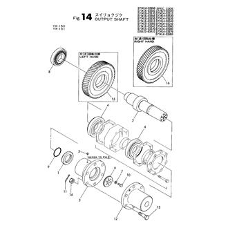 FIG 14. OUTPUT SHAFT(YX-150,YX-151)