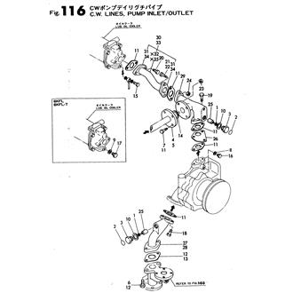 FIG 116. C.W.PIPE,PUMP INLET/OUTLET