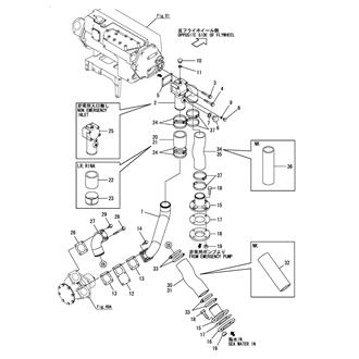 FIG 96. (52A)C.S.W.PIPE(JABSCO PUMP-F.W.COOLER)