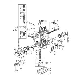 FIG 42. FUEL INJECTION PUMP COMPONENT PARTS