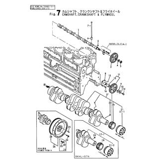 FIG 7. CAMSHAFT,CRANKSHAFT & FLYWHEEL
