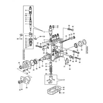 FIG 34. FUEL INJECTION PUMP COMPONENT PARTS