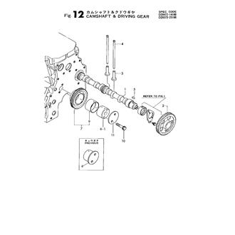 FIG 12. CAMSHAFT & DRIVING GEAR