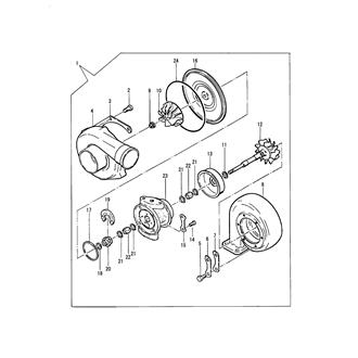 FIG 15. TURBOCHARGER COMPONENT PART(4CH-UT,ST,STZ)