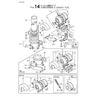 FIG 14. TURBOCHARGER & EXHAUST PIPE