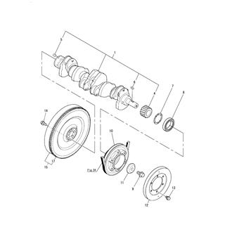 FIG 17. CRANKSHAFT & FLYWHEEL