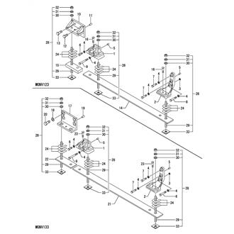 FIG 90. (6F)MOUNTING FOOT(MGNV123, MGNV133)(DIRECT MOUNTING SPEC.)