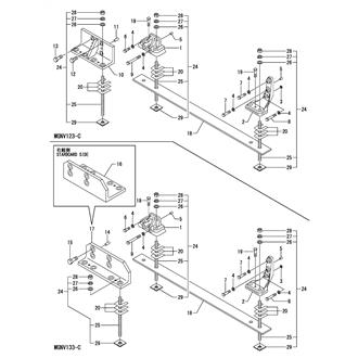 FIG 91. (6G)MOUNTING FOOT(MGNV123-C, MGNV133-C)(DIRECT MOUNTING SPEC.)