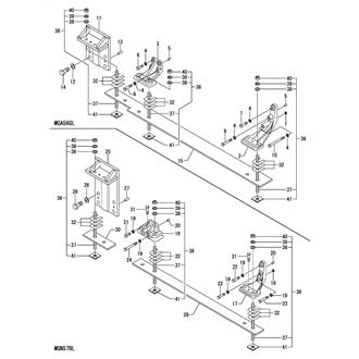 FIG 69. (6D)MOUNTING FOOT(MGA56GL, MGN57BL)(DIRECT MOUNTING SPEC.)