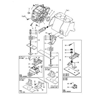 FIG 3. FLYWHEEL HOUSING & MOUNTING FO0T