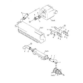 FIG 22. COOLING PIPE(SEA WATER)(CLUTCHLESS SPEC.)