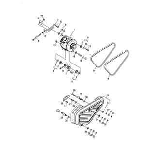 FIG 58. (37A)GENERATOR & COVER(V-BELT)(FROM E/#6890)