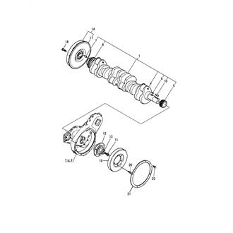 FIG 18. CRANKSHAFT & FLYWHEEL